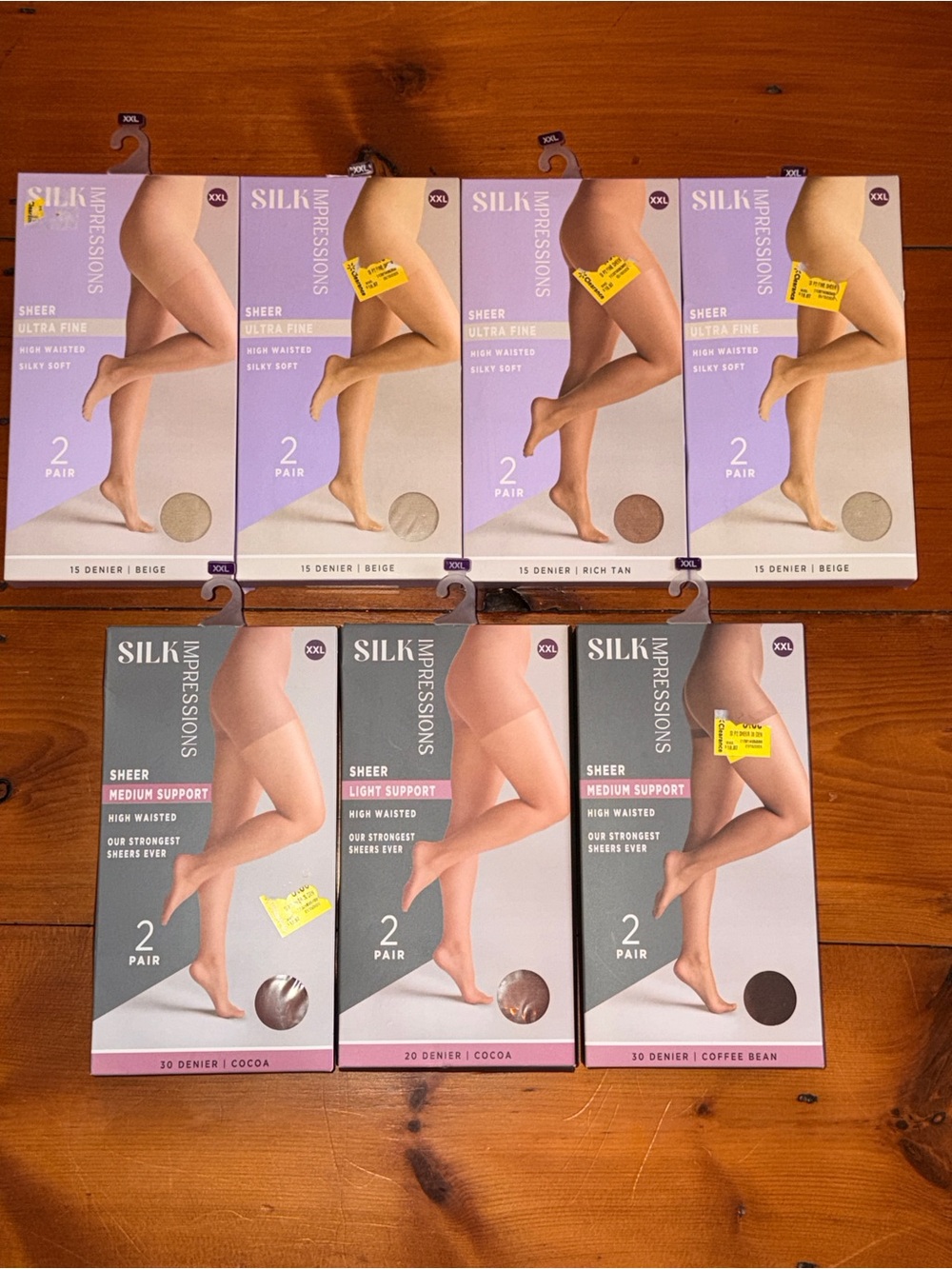 Silk Impressions Sheer Hosiery Multi-Pack in Beige, Rich Tan & Cocoa